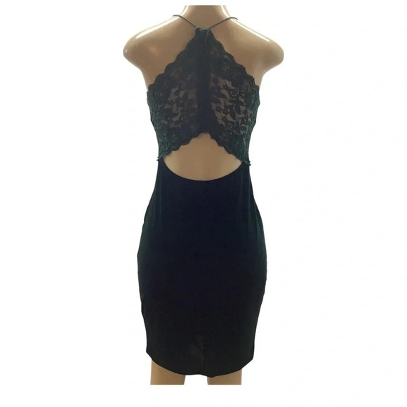 B. Darlin Dark Green Velvet Dress Size 11/12 Preloved - Picture 5 of 5